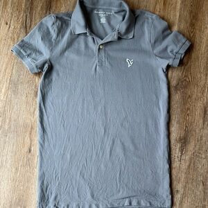 American Eagle Outfitters Charcoal Polo Shirt